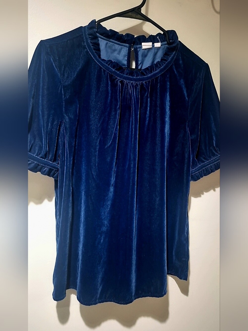 Blue Velour Sweater